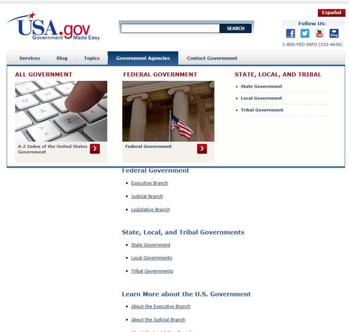 Public Service Employers Website (Federal, State,