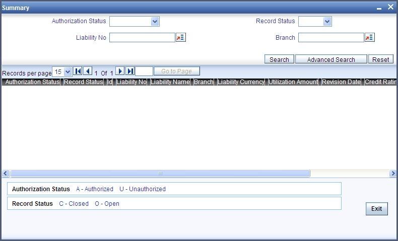 5.4 Utilization Transaction Query The Utilization Transaction Query screen allows you to query for records based a