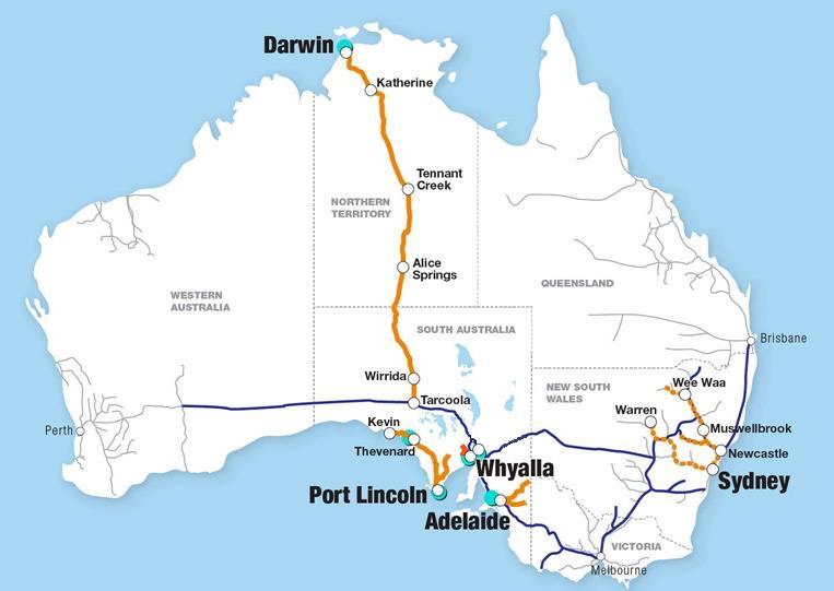 Genesee & Wyoming Australia Following Glencore Rail Acquisition (51% Owned) GWA is One of Australia s Largest Rail Providers With a National Footprint GWA s Business Profile Employees: ~600 Tonnes