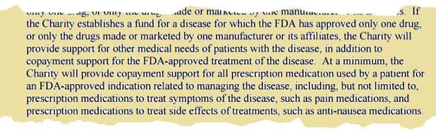 Hints from Recent Advisory Opinions Modification of OIG Advisory Opinion 07-11: If any of the PAP s future disease funds would result in supporting only one drug treatment or one manufacturer, PAP