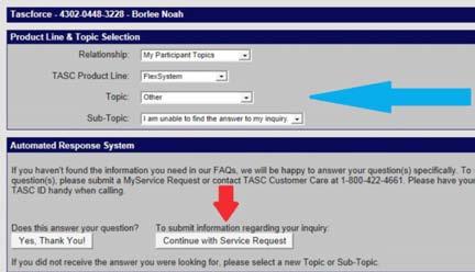 See the instructions below to learn how to take advantage of this great TASC feature! 1. First log in to your account at www.tasconline.