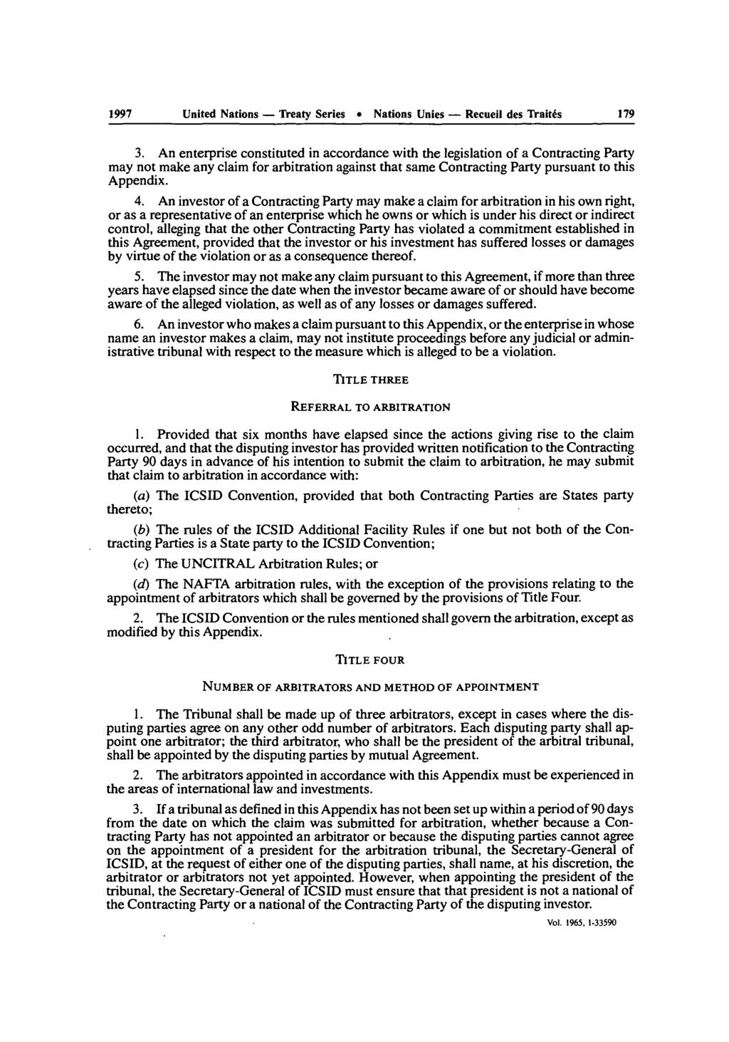 1997 United Nations - Treaty Series Nations Unies - Recueil des Traites 179 3.
