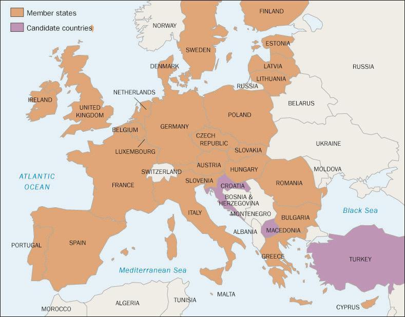 Figure 3.4: The Evolving European Union Source: http://europa.