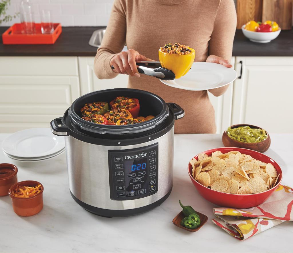 Crock-Pot Express Crock Multi-Cooker 8-in-1 Multi-Cooker that can cook meals up to 70% faster than