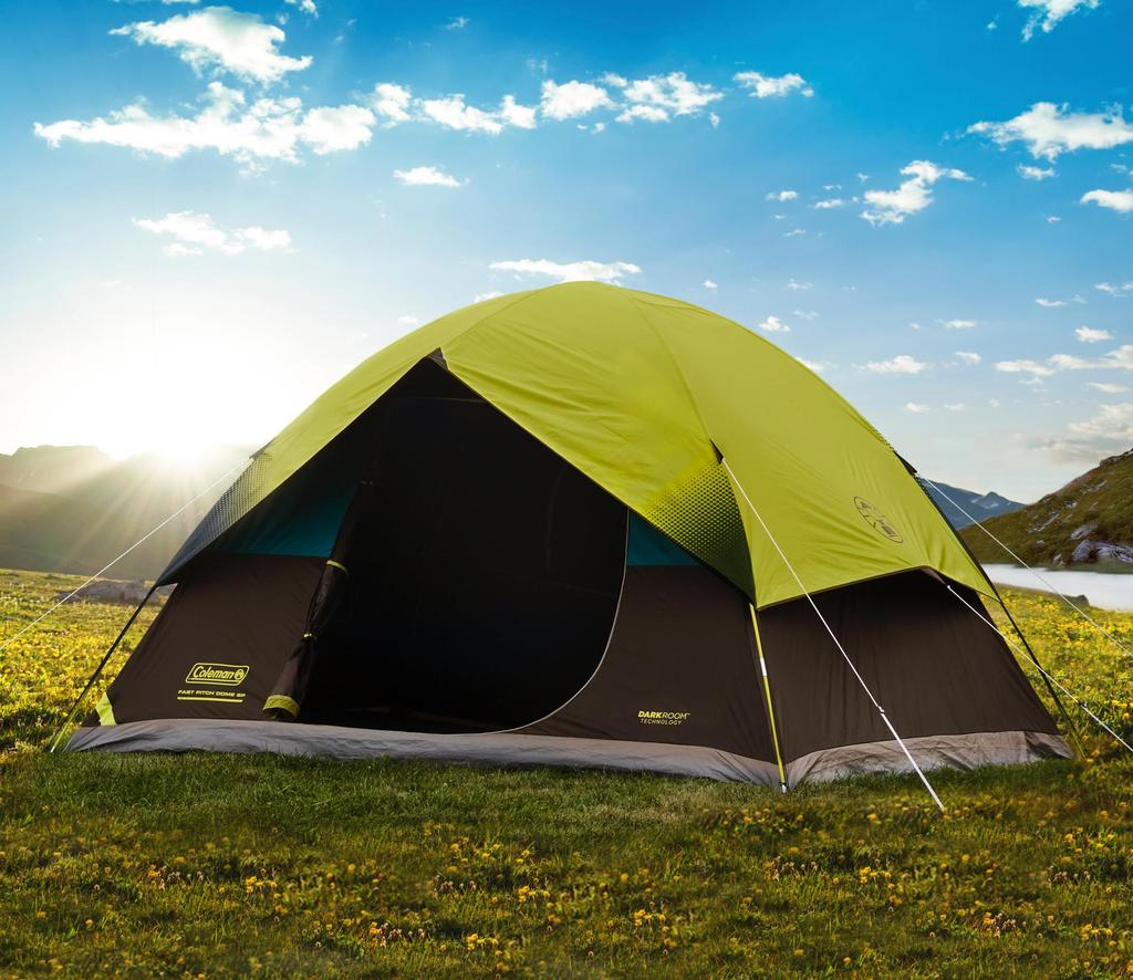 Coleman Dark Room Tents Blocks 90% of sunlight, reducing the heat within the tent.