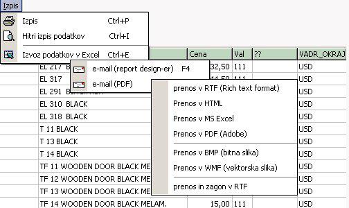 Slika 5: Primer intergriranosti programskega paketa
