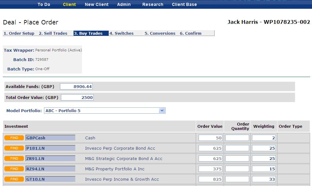 Step 3 To buy Here you have the option to buy individual investments, multiple investments or select a model portfolio.