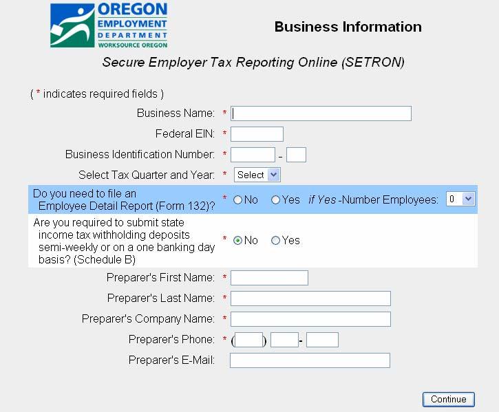 REPORTING METHODS SETRON Web Based Reporting Click to access quarterly combined payroll tax reporting on the Internet!