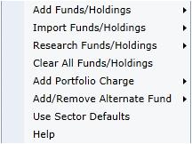 Clients & Client Quotes A number of additional Actions are available from the new investment section.