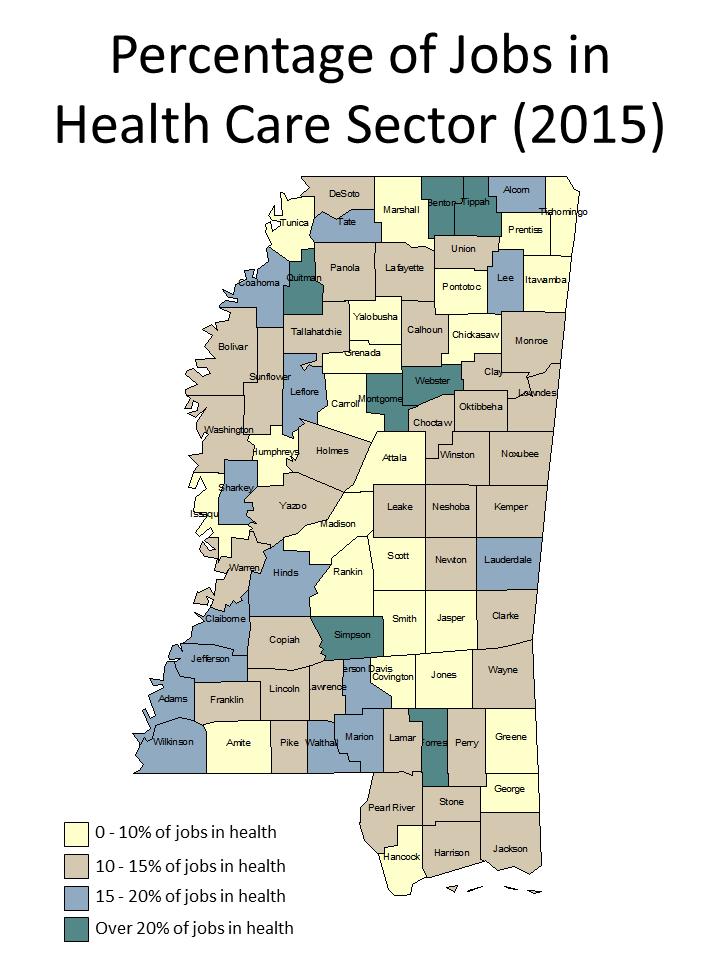 Gross County/State Product (Bureau of Economic Analysis) Oktibbeha County, % Chg in County % of County GCP s (Millions of dollars) 2011 2015 2011 2015 11-15 2015 All industry total 1,679 1,938 96,840