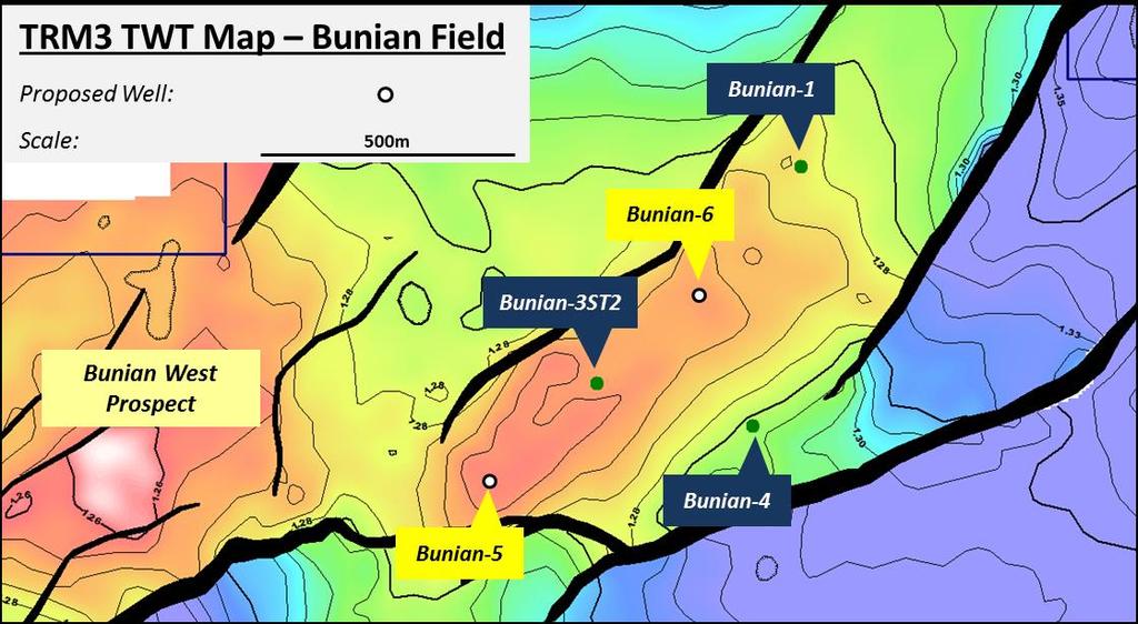 High-impact Field Development Opportunities Substantial quantity of oil reserves remain undeveloped, within the Bunian and Tangai fields