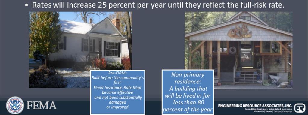 A pre-firm property, again, is one that was built before the community s first Flood Insurance Rate Map, or FIRM, became effective and has not been substantially damaged or improved.