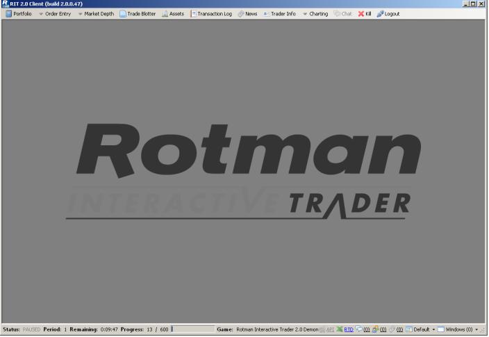 This document will provide a step-by-step tutorial of the RIT 2.0 Client interface using the Liability Trading 3 Case. Trading Interface The RIT 2.