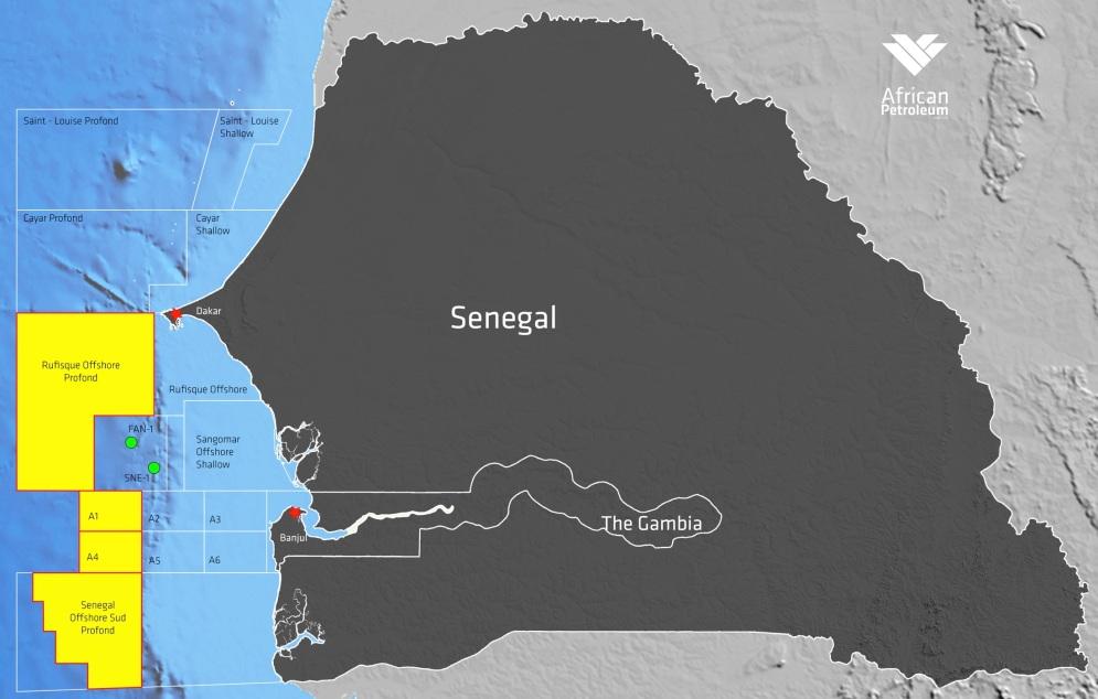 in Senegal (ROP & SOSP), 100% Gambia (A1 & A4) > Multiple prospects analogous to Cairn Energy operated oil discoveries each approx. 1 Billion barrels in place (with 3.