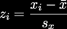 where z i is the number of standard deviations that x i is above or below the mean of x.