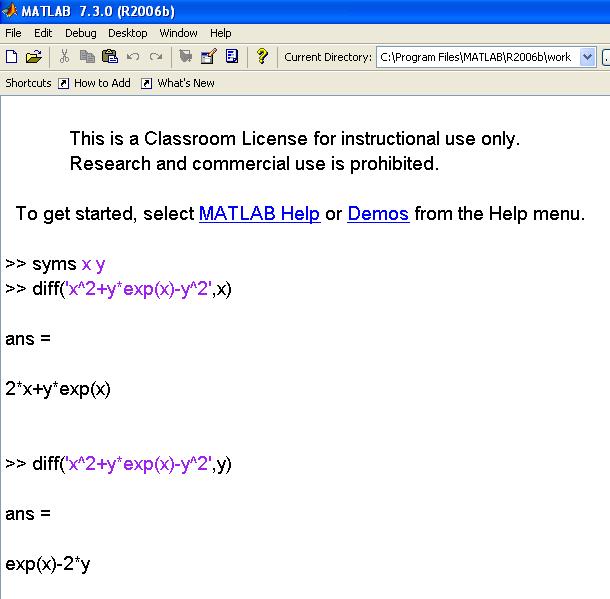 Figure 18a MATLAB solution to (1)