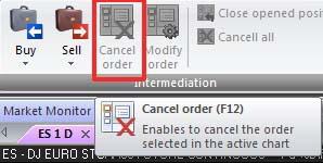 -Orders Cancellation from the Keyboard (CTRL+ + /CTRL+ - ) The user will be able to cancel any order at any moment, by