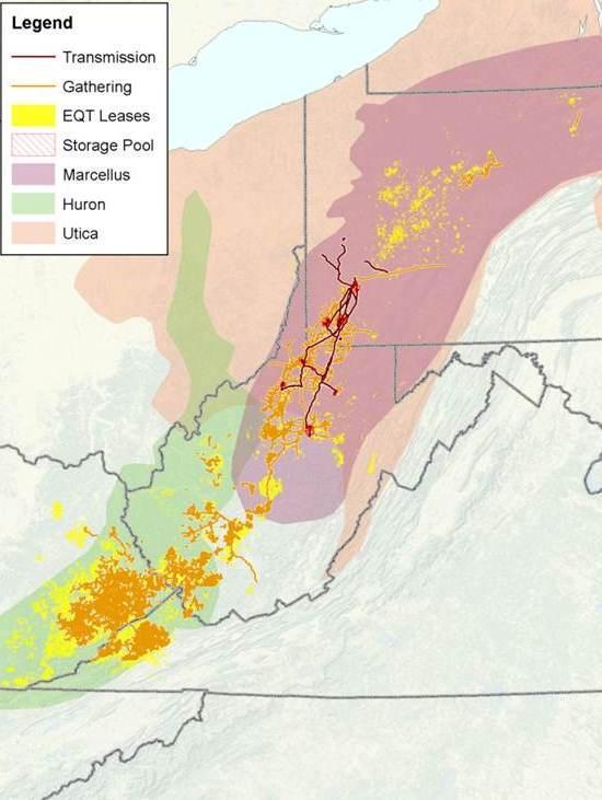 Midstream Overview Transmission & Storage Gathering Marketing EQT Midstream Total Transmission capacity (BBtu/d) 2,700 Miles of transmission pipeline 900 Marcellus gathering capacity