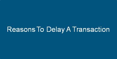 Exhibit #3: Reasons to Delay A Transaction: Summary TD AMERITRADE and Park Sutton Advisors are separate and unaffiliated and are not responsible for each other s policies or services.