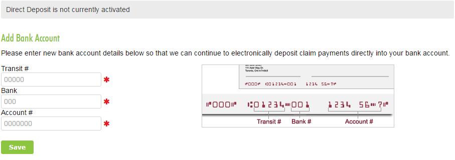 Direct Deposit This Certificate Menu item allows you to add and edit a Plan Member s information for Direct Deposit.