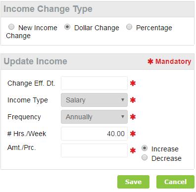 Dollar Change Dollar Change allows you to increase or decrease to the highlighted Plan Members by dollar specific dollar amount.