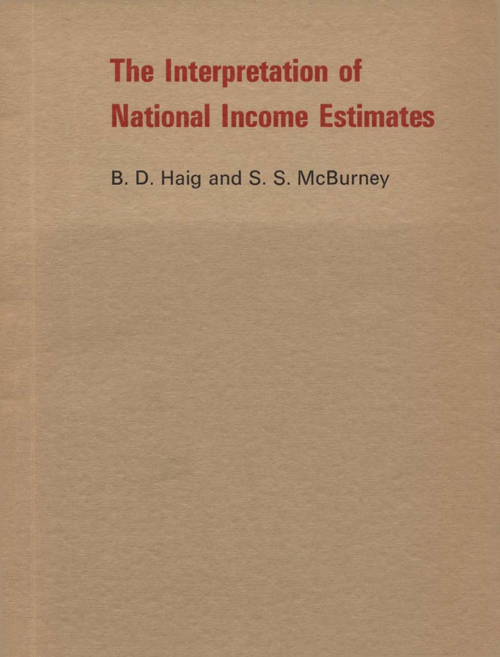 The Interpretation of National Income