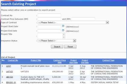 Figure 18 7) In Project Information screen, you are able to view your Project Details,