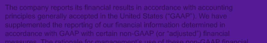 The rationale for management s use of these non-gaap financial measures is included in the earnings release for the quarter ended February 28, 2018.