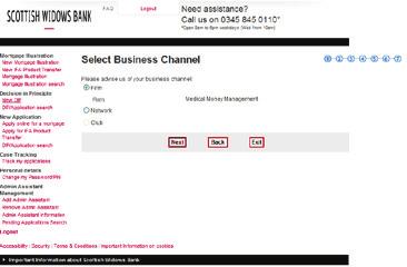 3.3. Selecting the Business Channel At this stage your business channel defaults to Firm
