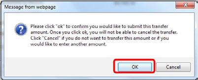 1 Enter the amount you want to transfer in the enter an amount to transfer to investment field. Click submit.