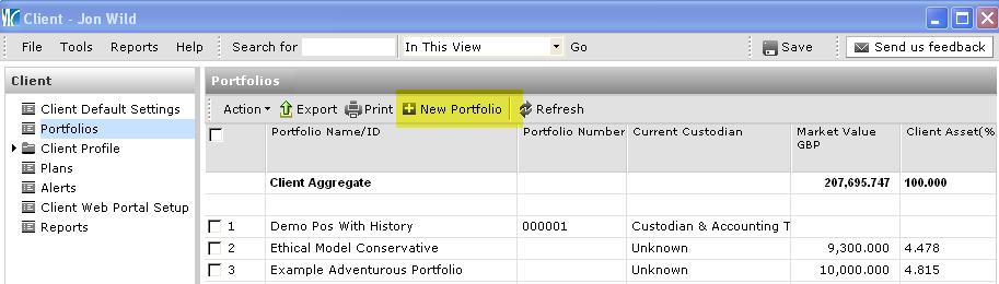 Positions with History accounts Client Portfolios Positions with History accounts allow you to track