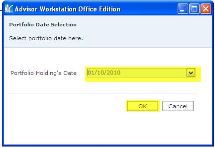 Edit button and choose Edit Portfolio Select the date
