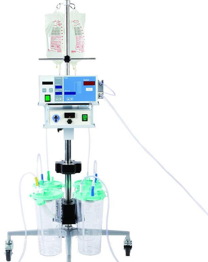 PUMPS Devices that pressurize, warm, deliver, and measure surgical irrigation fluids for endoscopic and laparoscopic surgeries, especially gynecology, urology, general surgery,
