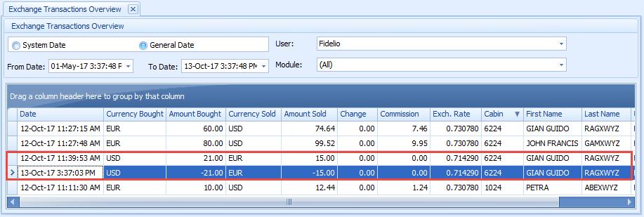 Select the transaction line to void from the grid and then click Void at the ribbon bar. 4.