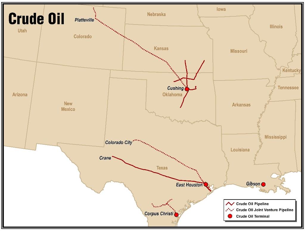 total crude oil storage, including 17mm barrels used for
