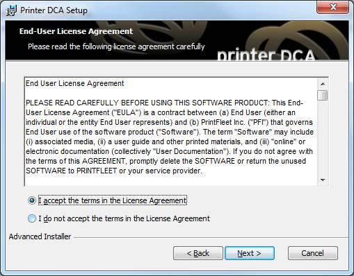 Read the End-User License Agreement (EULA) and