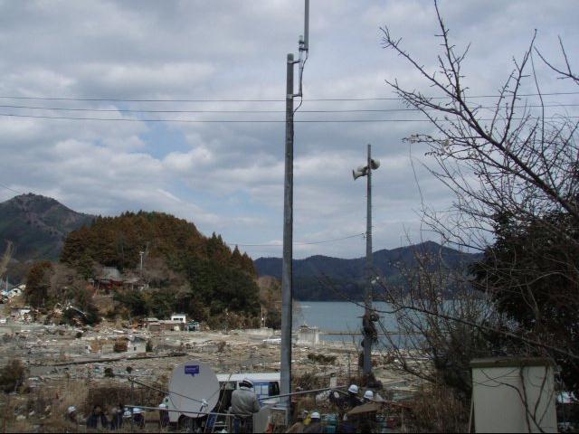 in Japan to recover the mobile communication networks in the affected areas by