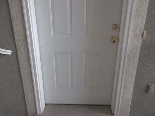 painted front door surfaces are generally in fair condition. Marking and scuffing were noted at the time of the inspection.