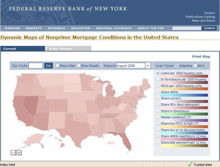 And then, many people became unable to pay the mortgages. (http://www.newyorkfed.