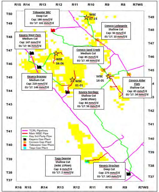 Westbrick Deep Basin Resource Key Strengths 1. Large Deep Basin exposure Total land over 500 sections (Avg. W.I.