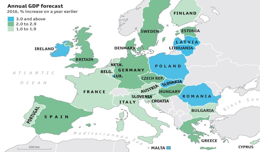 taking hold European growth map