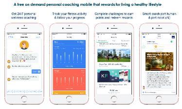 motivator mobile app that rewards customers for healthy lifestyles.