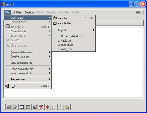 Below are some tips for GRETL software. 1. Load in project_data1.