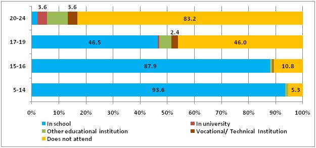 Distribution of Youth by the type of Education Institute Source: based on LFS 2009 data ( UNDP, 2012) Sri Lanka s tertiary education system caters only to a smaller