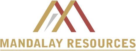 Mandalay Resources Corporation Announces Third Quarter 2016 Financial Results, Quarterly Dividend, Updated Guidance for Fiscal Year 2016 and Initial Guidance for 2017 TORONTO, ON, November 2, 2016 --