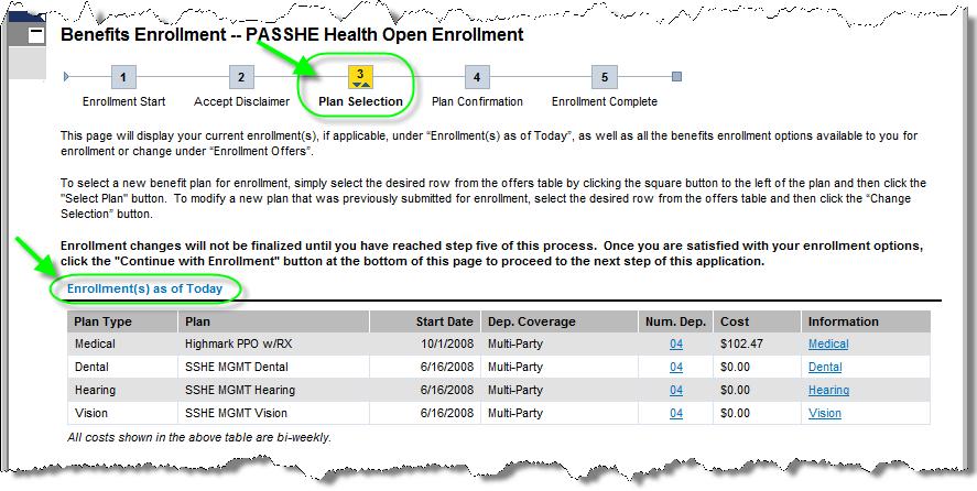 Employee Self-Service (ESS) Screens - Benefits - Benefits Enrollment - SSHE Page 3 of 15