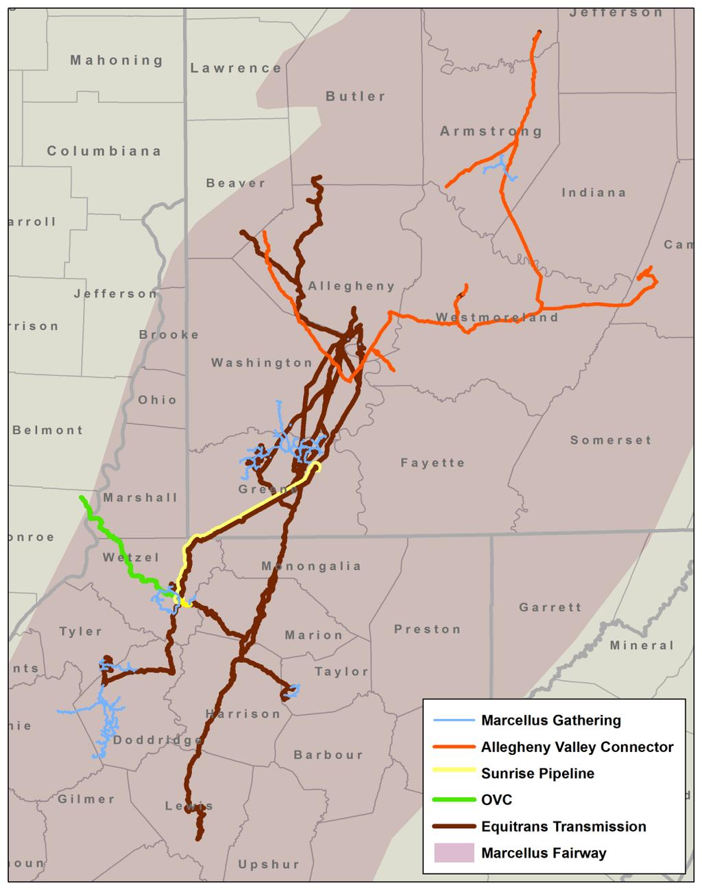 Asset Overview Marcellus Gathering Pennsylvania» Prolific Greene County, PA dry gas» 1,025 MMcf per day firm capacity» 600 MMcf per day high pressure header pipeline for Range Resources» Placed into