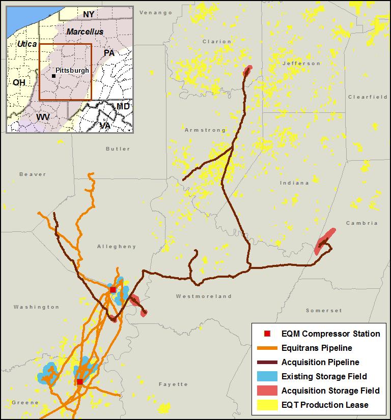 Distribution Pending Transaction Sale of Equitable Gas to Peoples Natural Gas Expected regulatory approval by year-end 2013 $720MM cash + midstream assets Marcellus midstream assets ~$40 MM annual