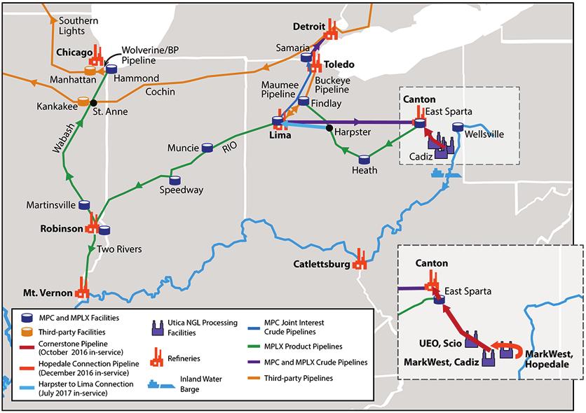 Executing a Comprehensive Utica Strategy Phased Infrastructure Investment Cornerstone Pipeline commenced operations in October 2016 Hopedale pipeline connection completed December 2016
