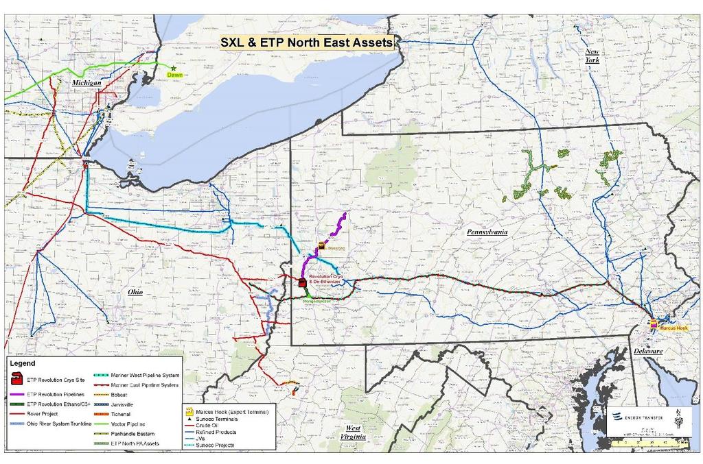 MIDSTREAM SEGMENT: REVOLUTION SYSTEM PROJECT Project Details Revolution Project Map System is located in Pennsylvania s Marcellus/Upper Devonian Shale rich-gas area Rich-gas, complete solution system